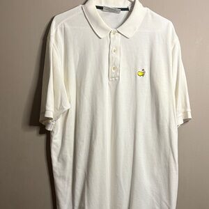 Vintage Augusta National Golf Shop  Classic White Polo Shirt XL
